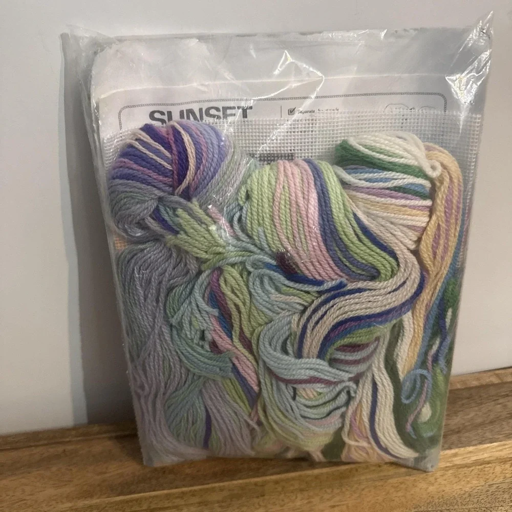 Sunset PASTEL PROFUSION Floral Needlepoint Kit 14